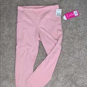 Pink cropped leggings